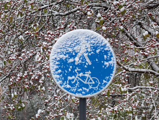 Первый снег в Красноярском крае