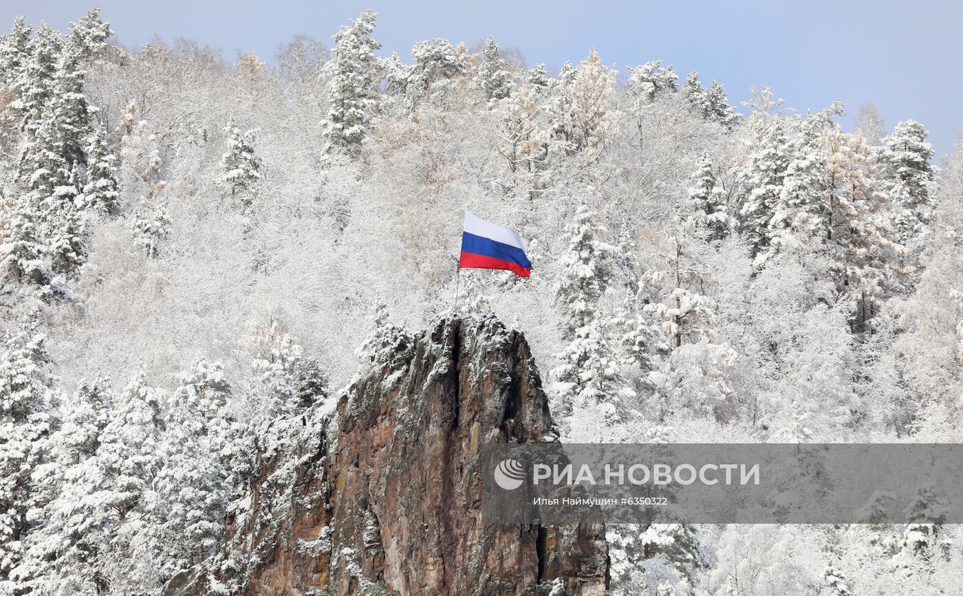 Первый снег в Красноярском крае