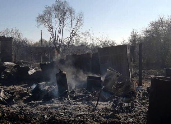 Взрывы на бывших военных складах в Рязанской области