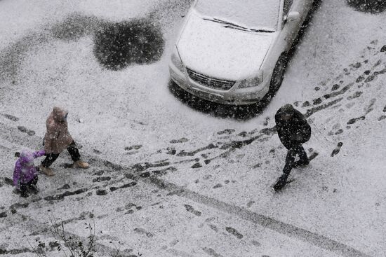 Снег в Новосибирске