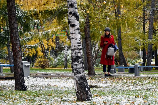 Снег в Новосибирске