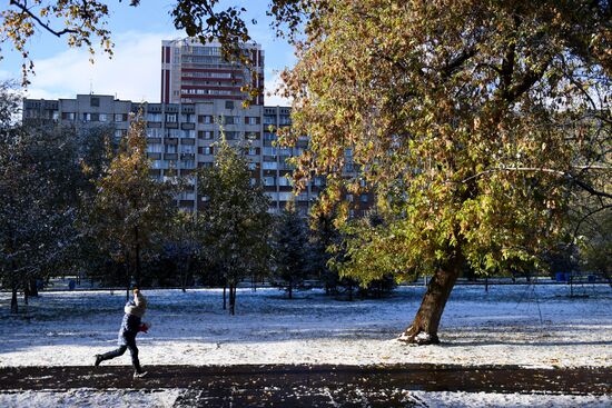 Снег в Новосибирске