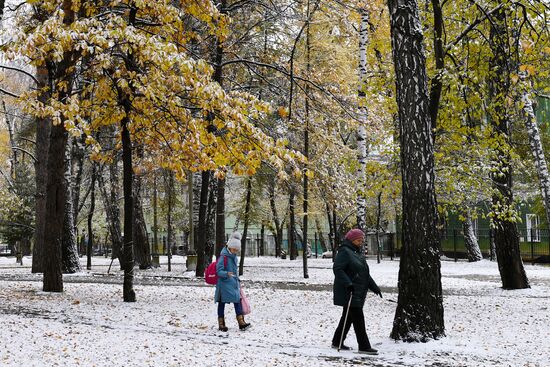 Снег в Новосибирске