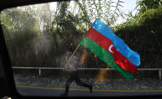 Похороны погибшего во время боевых действий азербайджанского военнослужащего