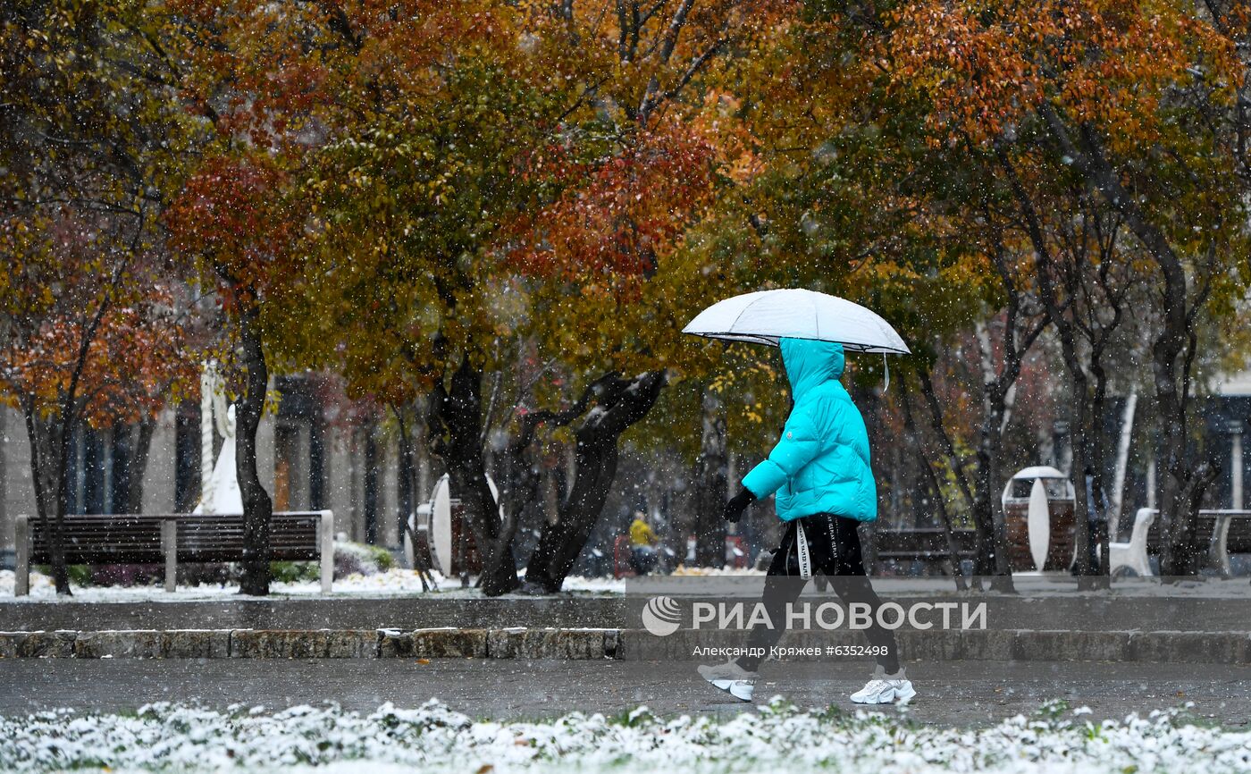 Снег в Новосибирске