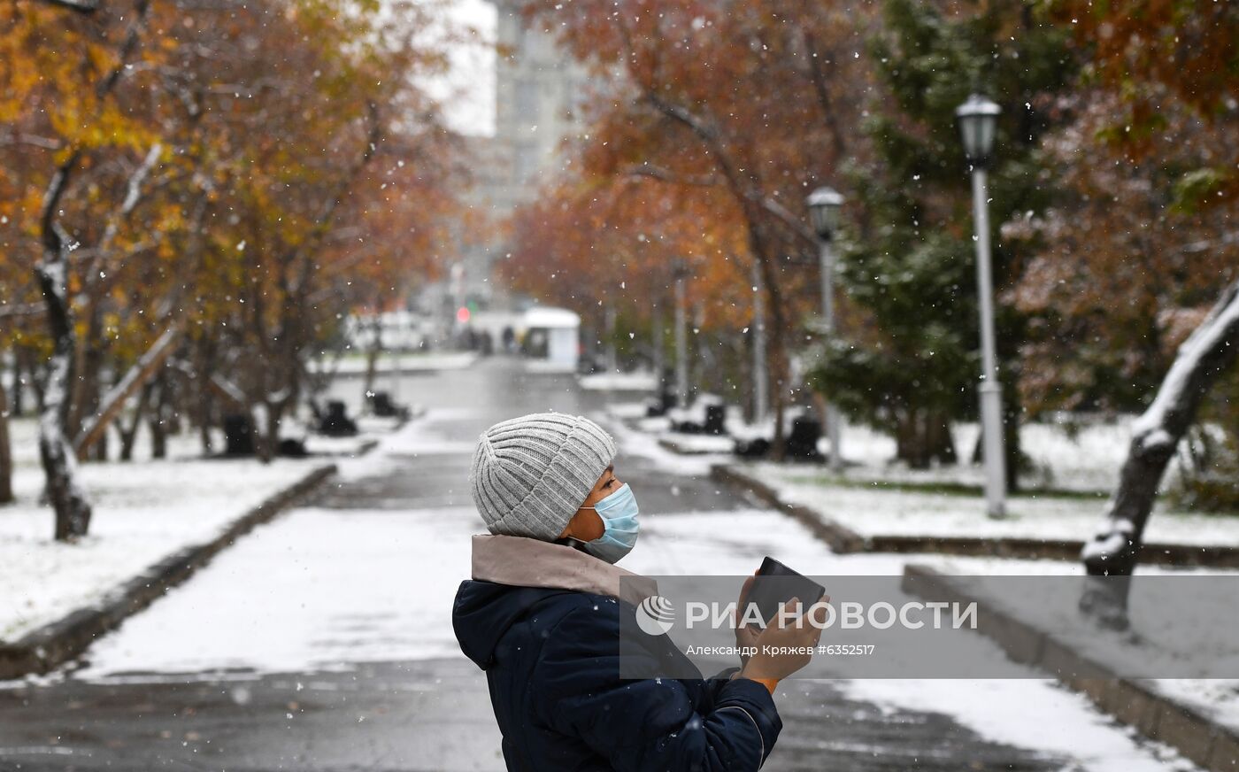 Снег в Новосибирске