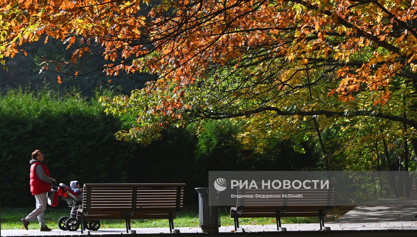 Теплая погода в Москве