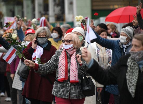 Акция протеста пенсионеров в Минске