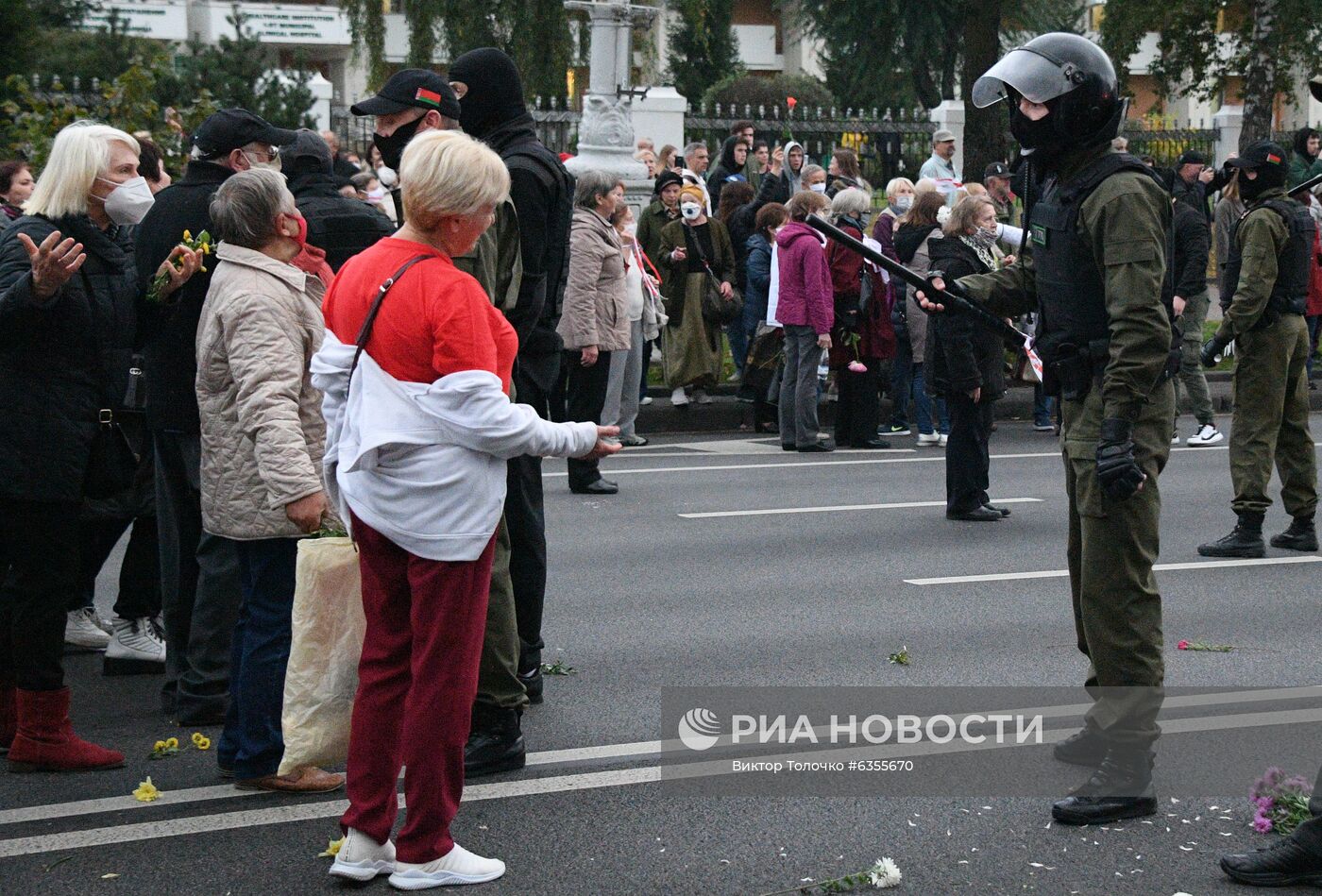 Акция протеста пенсионеров в Минске