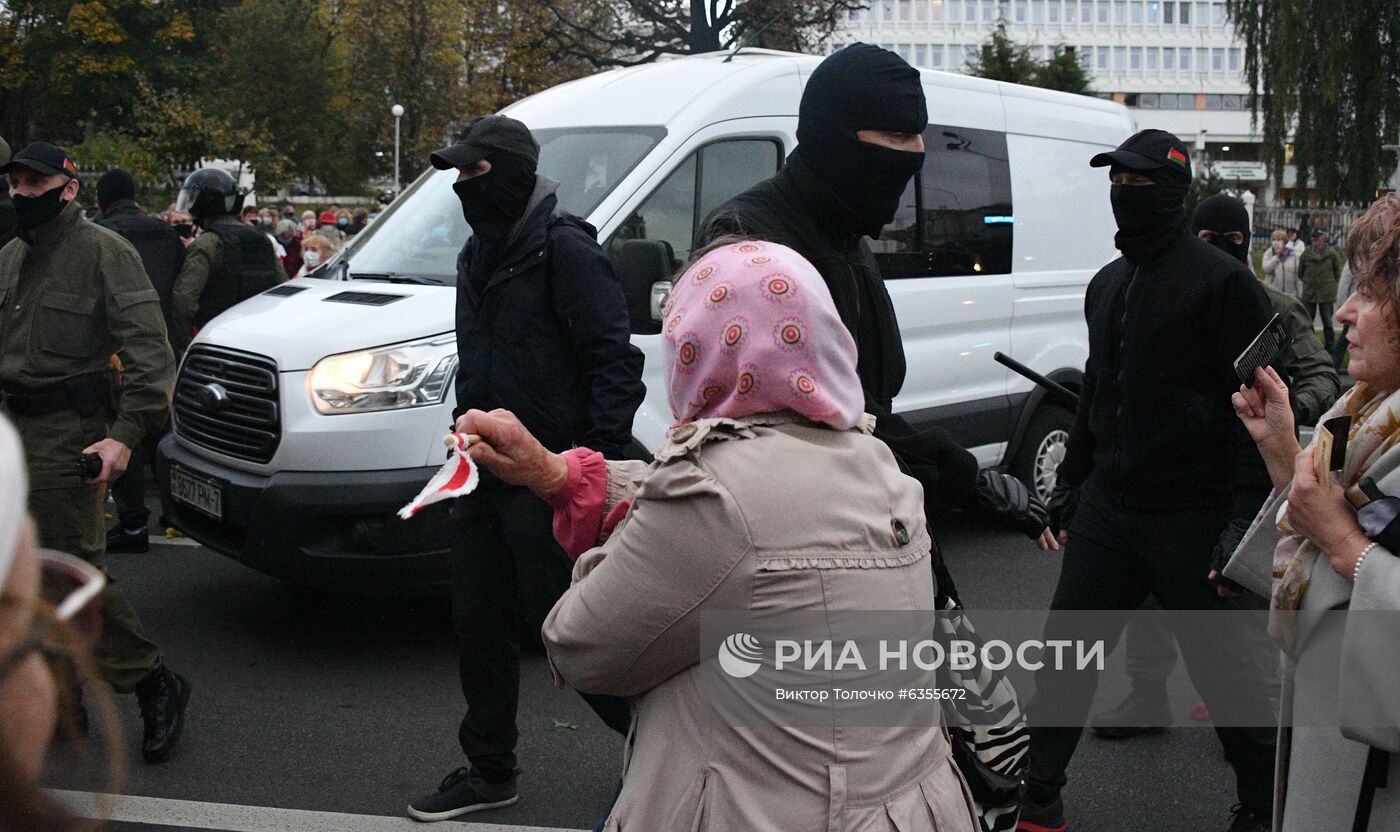 Акция протеста пенсионеров в Минске