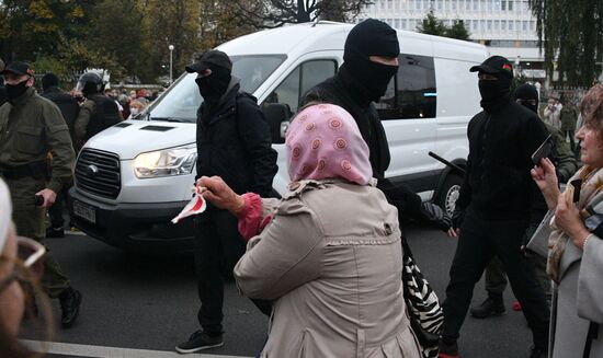 Акция протеста пенсионеров в Минске