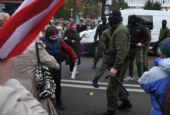 Акция протеста пенсионеров в Минске