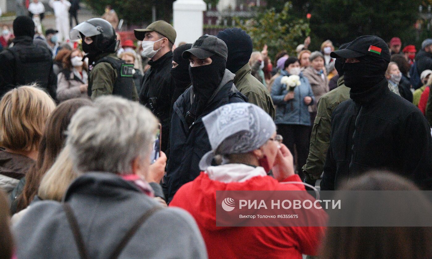 Акция протеста пенсионеров в Минске
