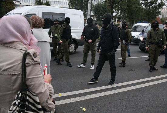 Акция протеста пенсионеров в Минске