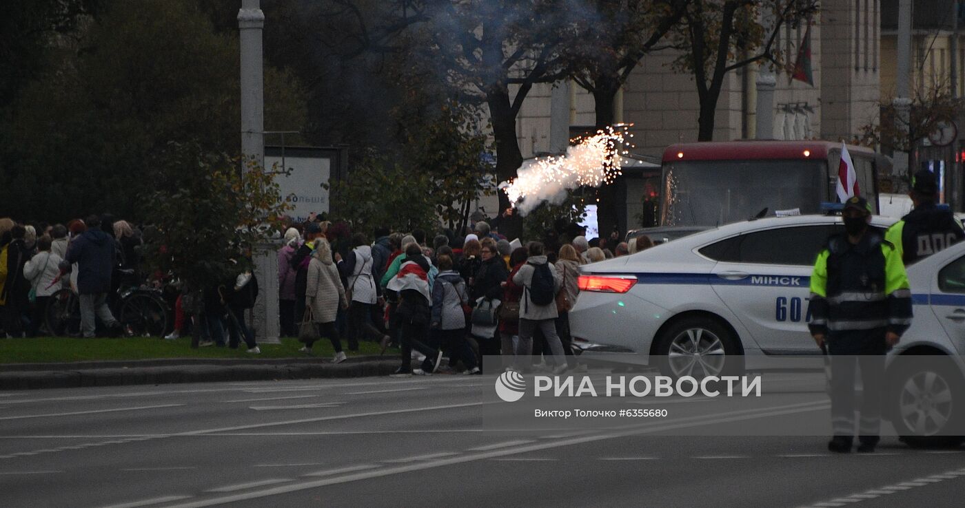 Акция протеста пенсионеров в Минске