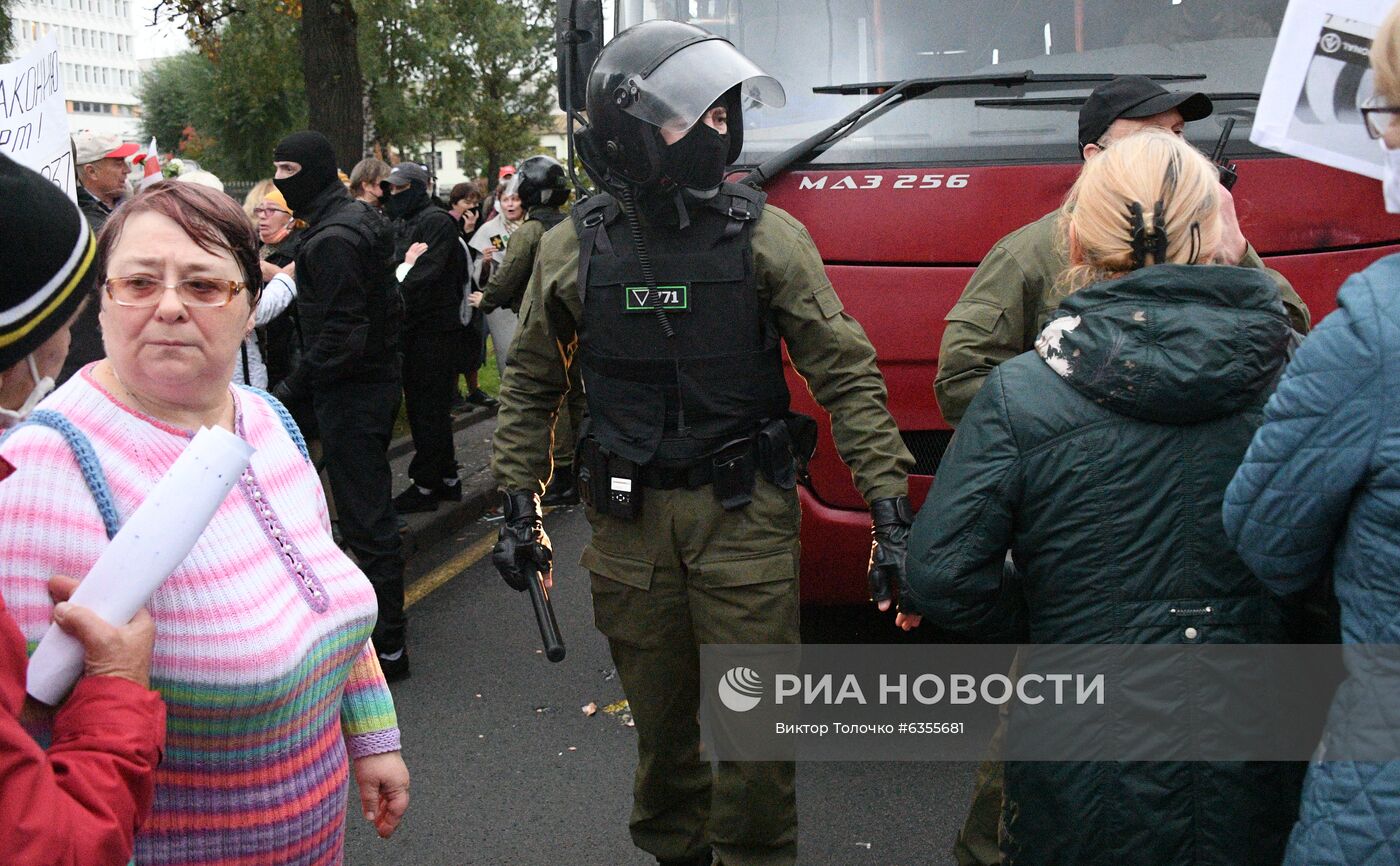 Акция протеста пенсионеров в Минске