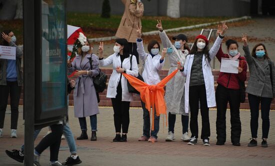 Акция протеста пенсионеров в Минске