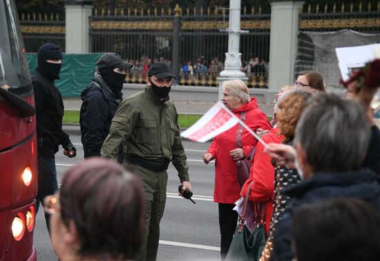 Акция протеста пенсионеров в Минске