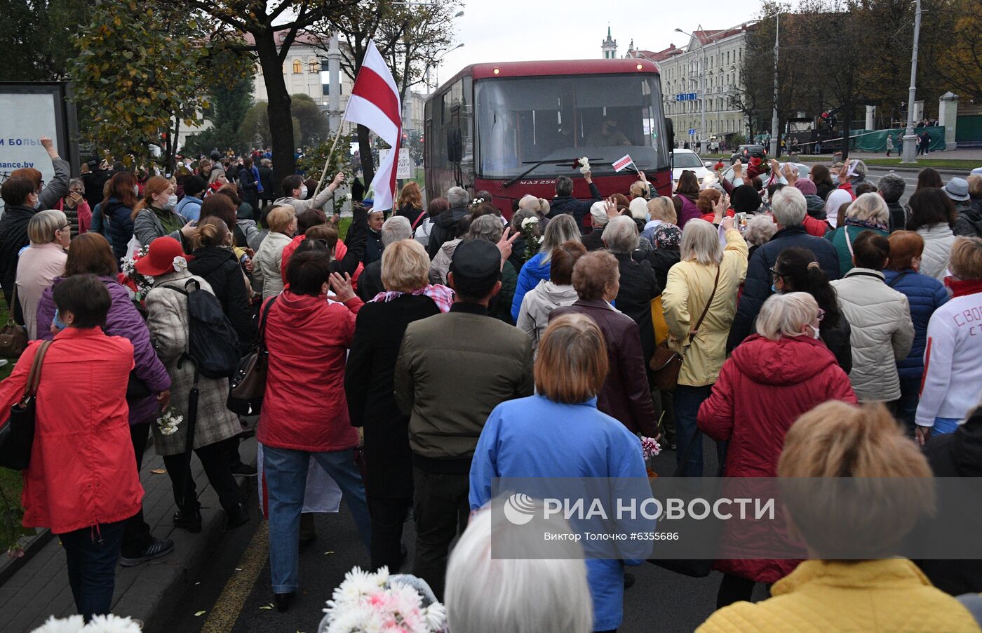 Акция протеста пенсионеров в Минске