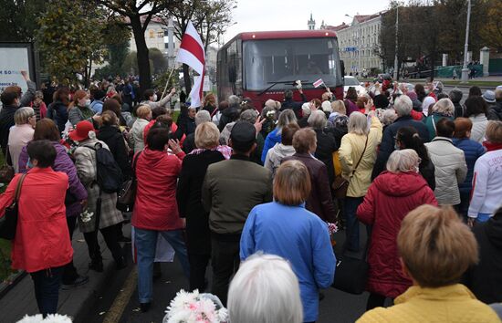 Акция протеста пенсионеров в Минске