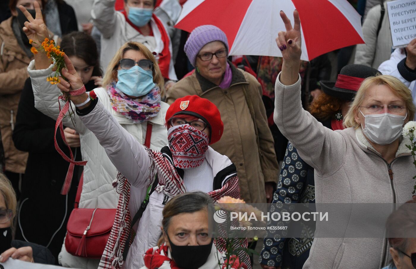 Акция протеста пенсионеров в Минске