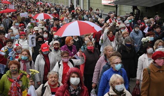 Акция протеста пенсионеров в Минске