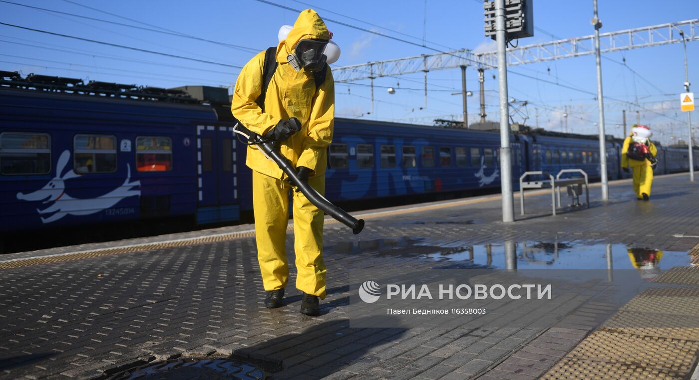 Дезинфекция Ярославского вокзала 