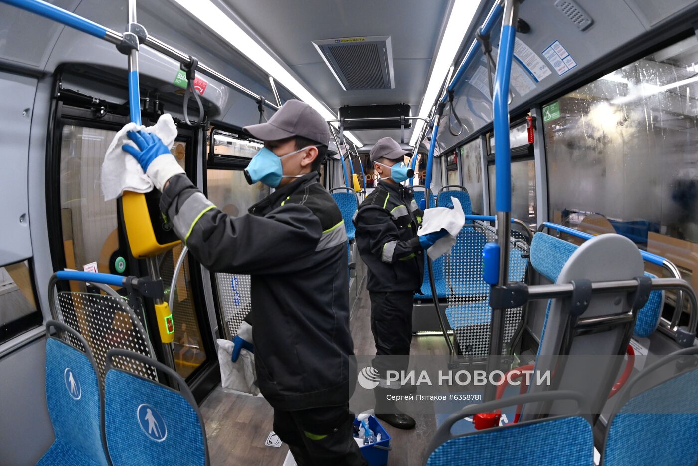 Дезинфекция общественного транспорта в Москве 