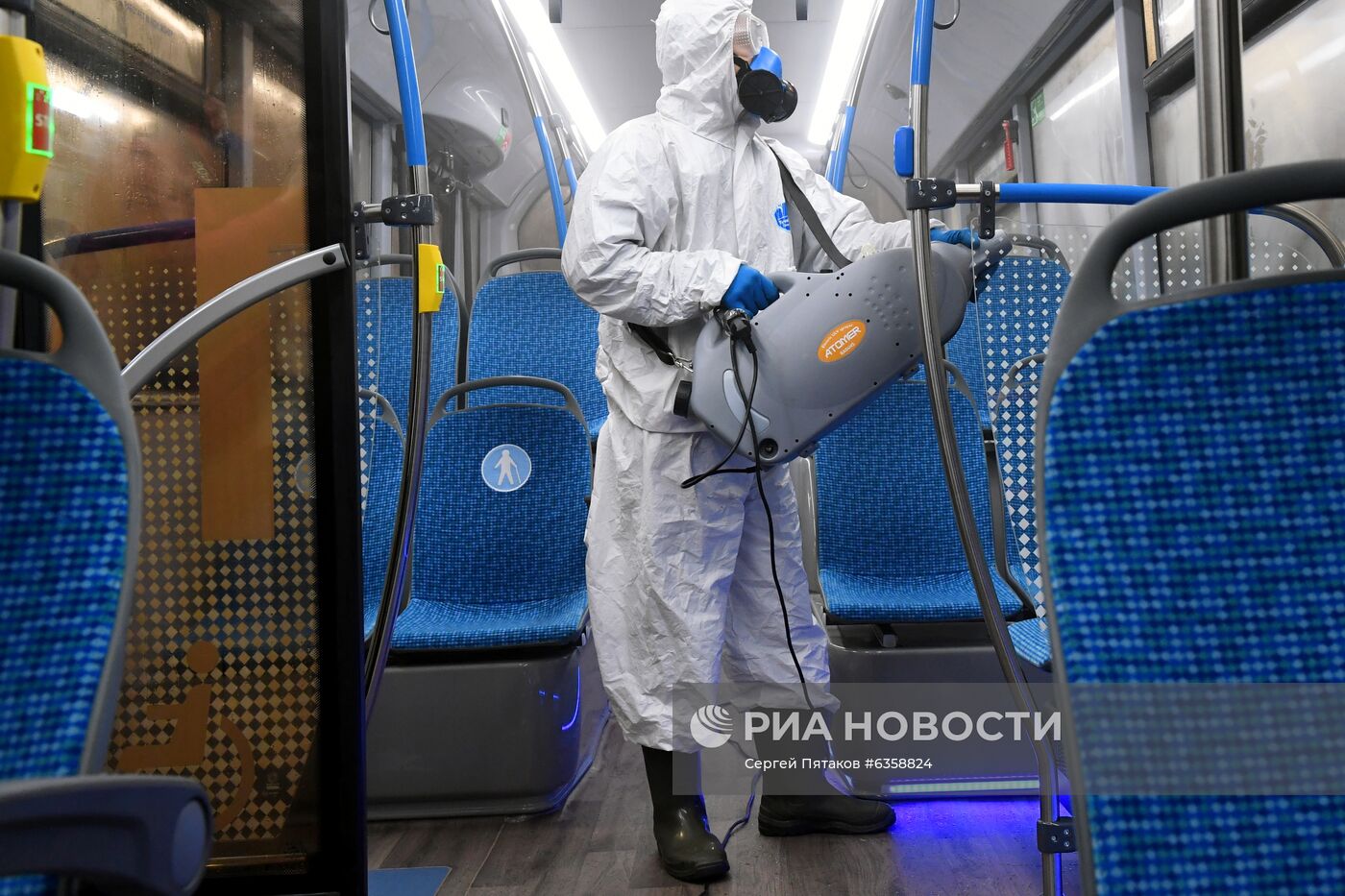Дезинфекция общественного транспорта в Москве 