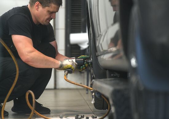 Начало шиномонтажного сезона в Москве