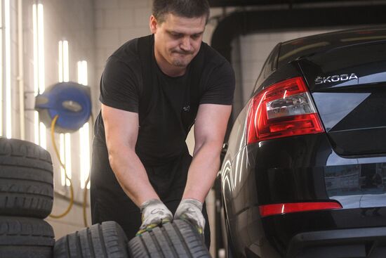 Начало шиномонтажного сезона в Москве