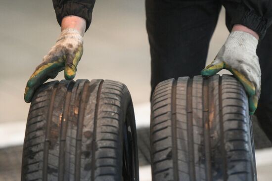 Начало шиномонтажного сезона в Москве