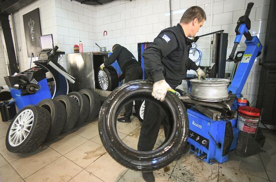 Начало шиномонтажного сезона в Москве
