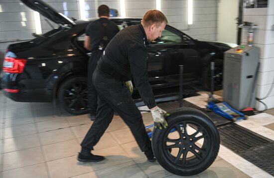 Начало шиномонтажного сезона в Москве