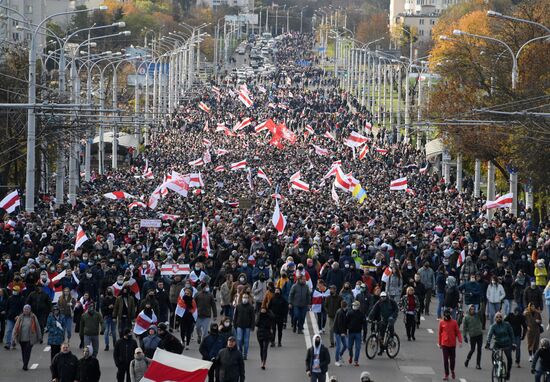 Акция протеста оппозиции в Минске