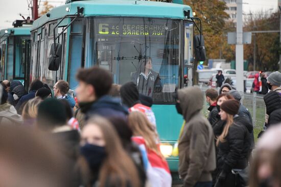 Акция протеста оппозиции в Минске