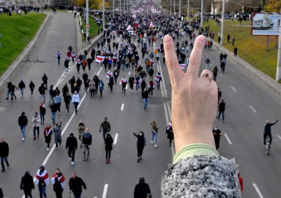 Акция протеста оппозиции в Минске