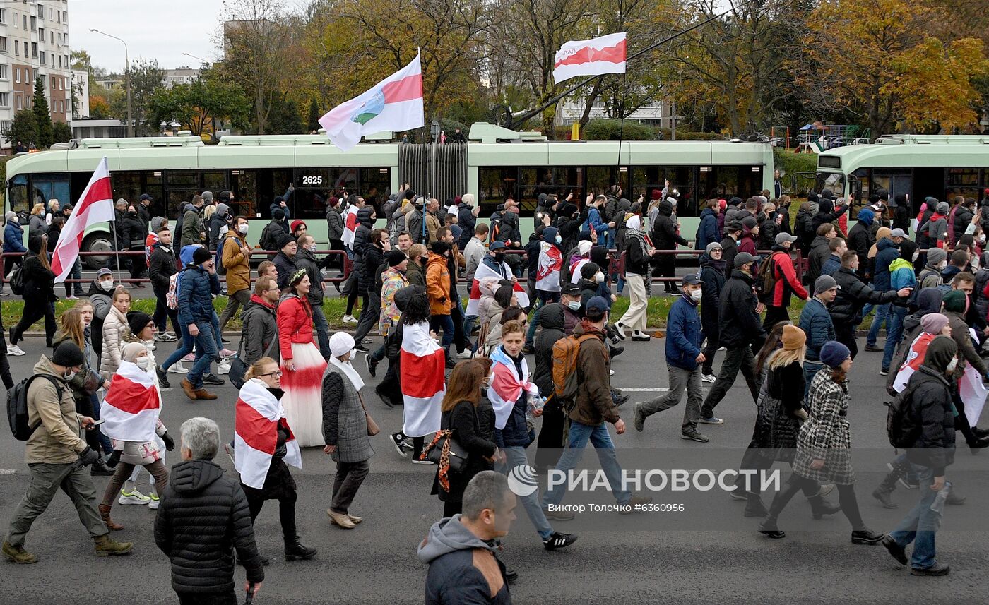 Акция протеста оппозиции в Минске