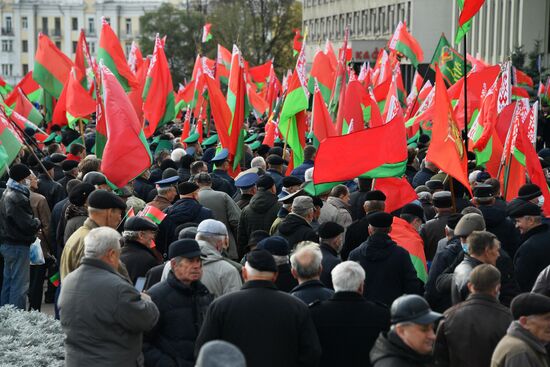 Акции пенсионеров в Минске