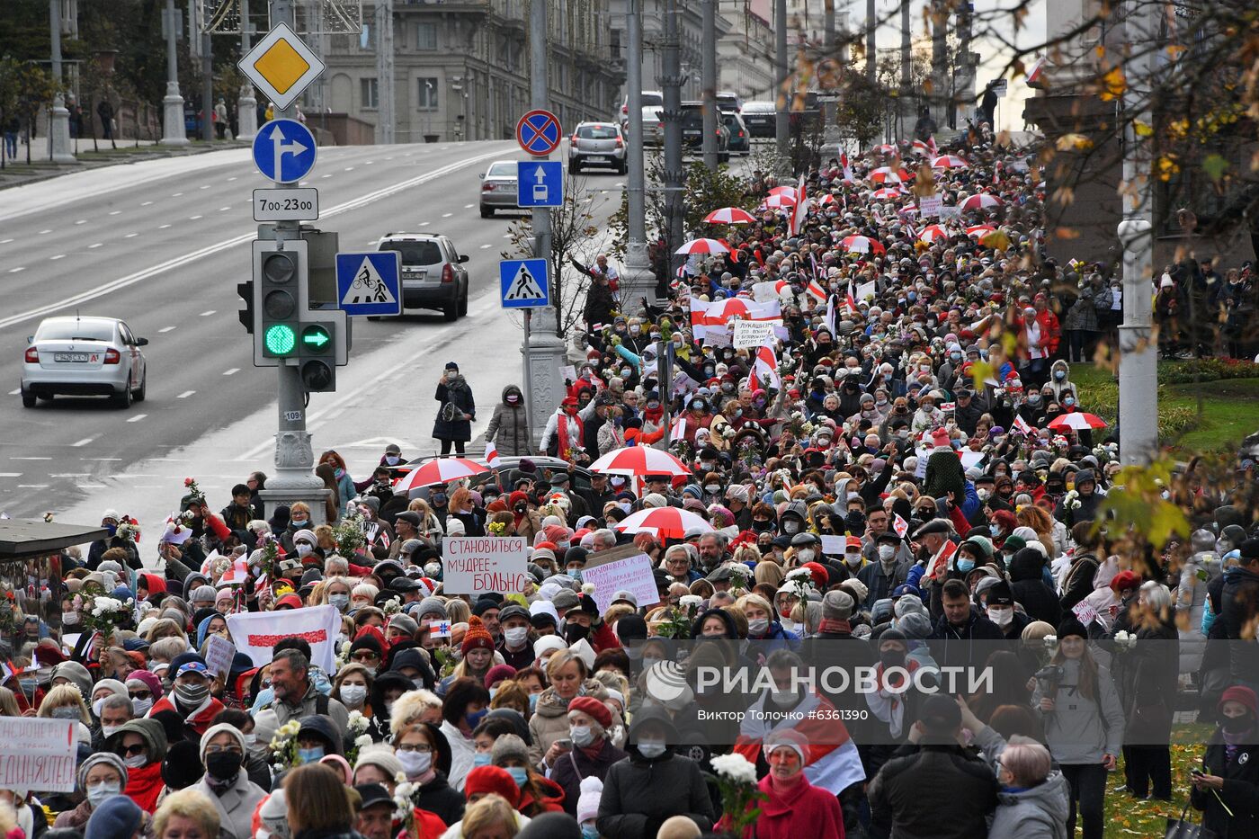 Акции пенсионеров в Минске