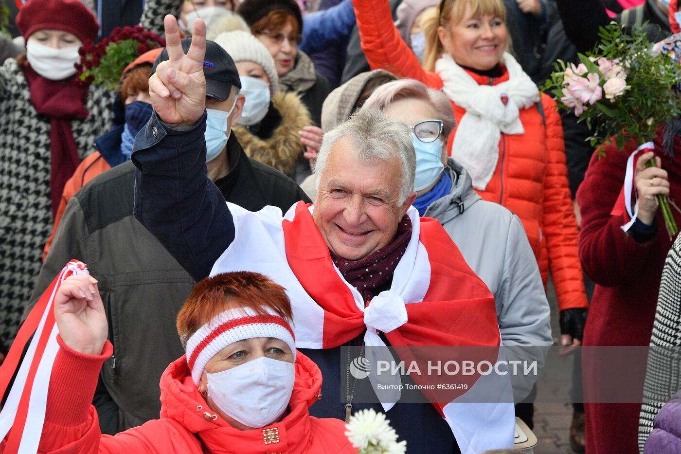 Акции пенсионеров в Минске