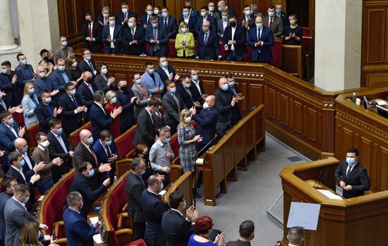 Выступление В. Зеленского на заседании Рады