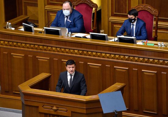 Выступление В. Зеленского на заседании Рады