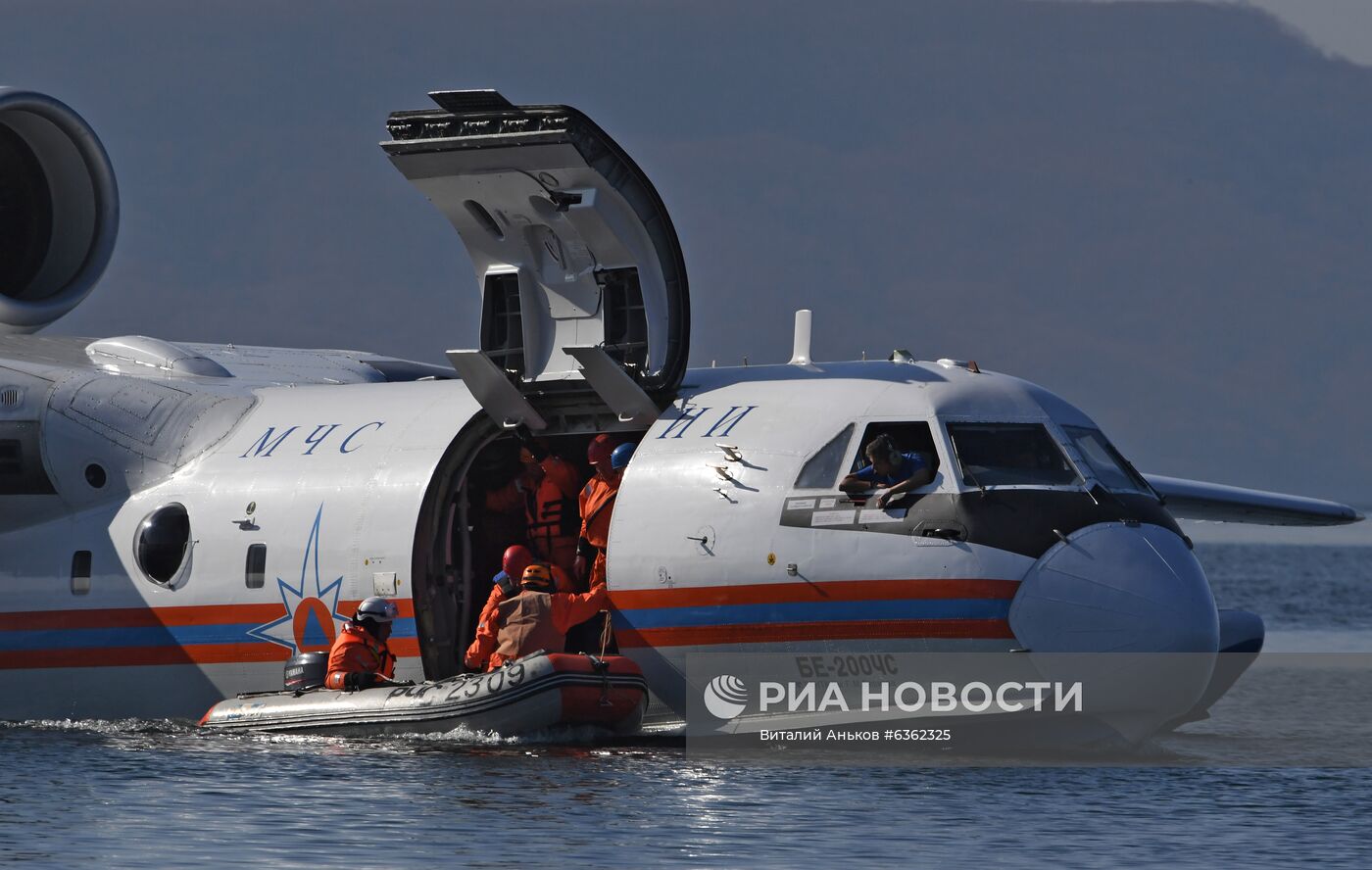 Учения авиационного отряда МЧС в Приморье