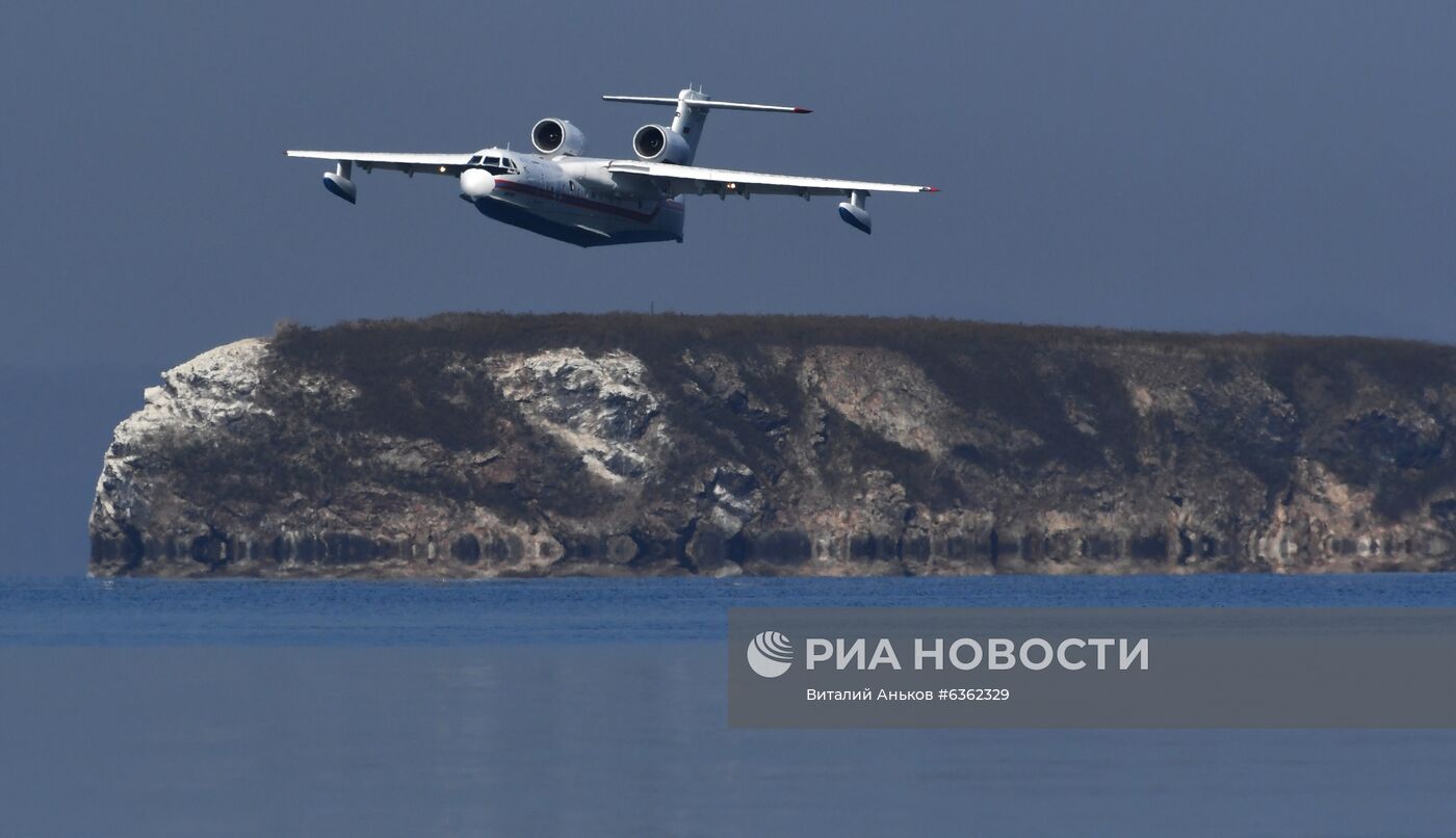 Учения авиационного отряда МЧС в Приморье