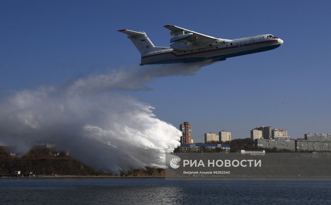 Учения авиационного отряда МЧС в Приморье