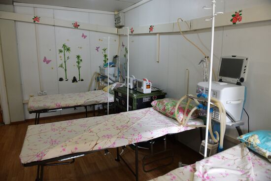 Временный госпиталь для больных коронавирусом в Сухуме 