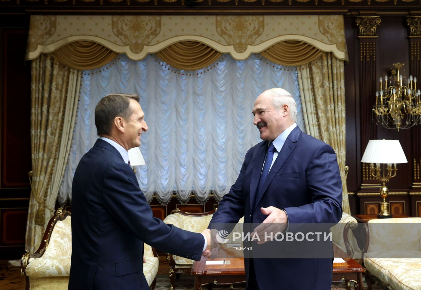 Встреча А. Лукашенко с С. Нарышкиным в Минске
