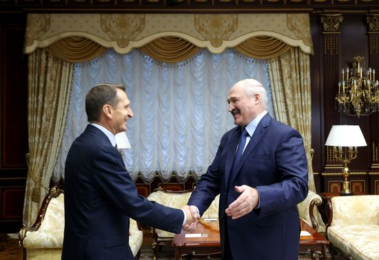 Встреча А. Лукашенко с С. Нарышкиным в Минске