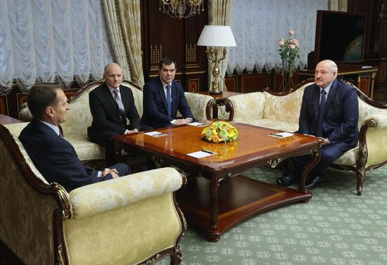 Встреча А. Лукашенко с С. Нарышкиным в Минске